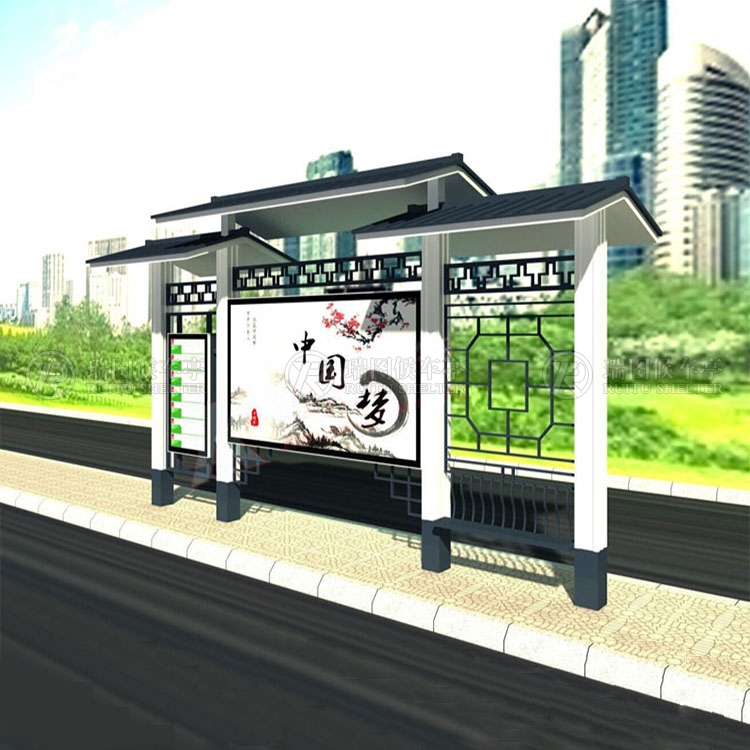 仿古公交站亭候车亭彰显城市文化底蕴